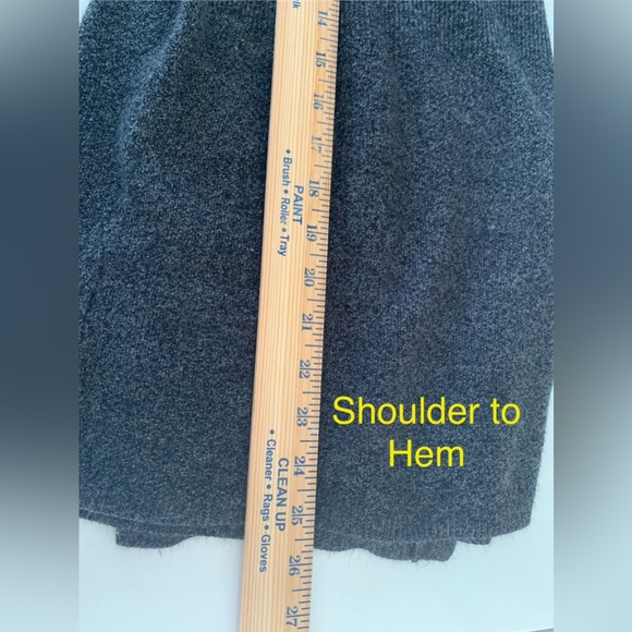 Dress Barn dark grey short sleeve button front cardigan sweater 18/20 cozy warm - Picture 9 of 10